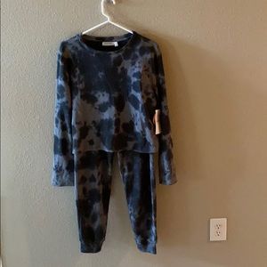 Tie Dye Waffle Knit Jogger Pant Set